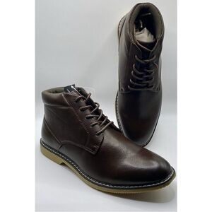 🆕 Men's London Fog Brown Leather Chukka
Boots With Memory Foam